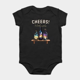 Cheers to Lonely Souls - Halloween Special - Ghosts in Bottles Baby Bodysuit